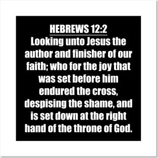 Hebrews 12:2 KJV Posters and Art